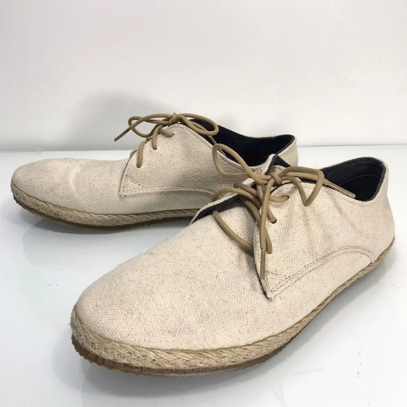Patara Ivory Nomad Canvas Derby Casual Lace Up Shoe Men Size 8 - Picture 4 of 12